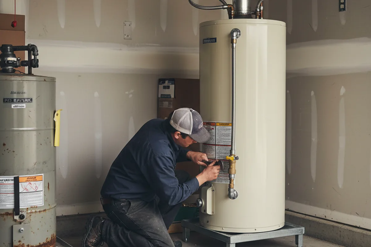 Water heater and shutoff valve replacement in Old Saybrook